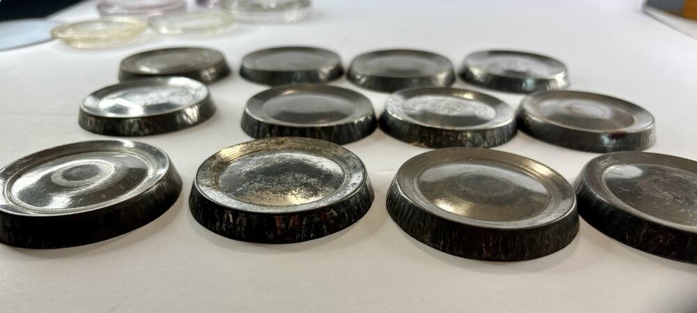 Vintage Tin Wax Sealer Fruit Jar Lids Lot of 12 Matching Canning Jar Inserts